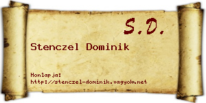 Stenczel Dominik névjegykártya