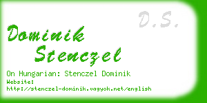 dominik stenczel business card